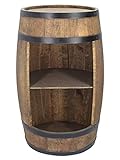 Holzfass Hausbar - Weinschrank im Retro Stil - Weinfass Bar - Weinregal Holz - Holzbar 80cm hoch -...