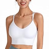 HANERDUN Damen Sport BH Yoga Bra mit Gepolstert Nahtlose Ohne Bügel und gibt Guten Halt...