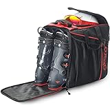 Otaro – (Classic | Rot-Schwarz Premium Skischuhtasche mit XL Helmfach, Brillenfach & Fach für...