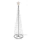 Haushalt International LED Baum 120,180,240cm mit Stern Metall Lichterbaum Weihnachtsbaum Kegelbaum,...