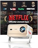 Smart Beamer N6 Pro: Netflix-fähig & Autofokus mit 4K-Unterstützung und 1080P Full HD, WiFi 6,...