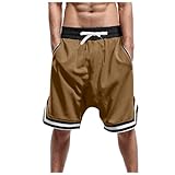 Haxkaikou Herren Oversized Fußball-Shorts Rainbow Color Shorts Kurz Sport Hose Trainingshose mit...