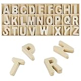 Großbuchstaben A-Z, 130 Stück HolzBuchstaben Set, Holzbuchstaben Klein, Buchstaben Holz,...