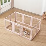 VEVOR Wurfkiste für Welpen, 1540x1000x600 mm, Welpenlaufstall, mit transparenten Fenstern und...