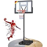 Yohood Basketballkorb Outdoor, Korbhöhe von 135 bis 305 cm, Basketballständer mit 111x72cm...