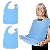 Bewudy 2 Stück Senioren Lätzchen für Erwachsene, Senioren Lätzchen Zum Waschen Waschbar Bequem...