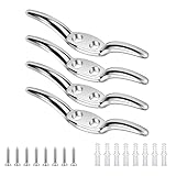 4 Stück Klampenhaken – Anlegeklampen, Belegklampe, Festmacherklampe, Seilklampe & Flaggenklampe...