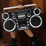 HCAUYNN Wiederaufladbarer, Kabelloser Ukw-Radiolautsprecher, Einstellbare Ukw-Teleskopantenne, 130...