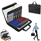 Rushclick File Folder, Large Capacity A4 Fireproof Files Folder with Handle, KatieWells Waterproof...