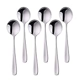 SBOMHS Esslöffel Müslilöffel 18/10 Edelstahl Suppenlöffel 6-stück Menülöffel länge 17,5CM...