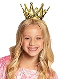 Boland 61591 - Krone Amy, 1 Stück, Größe ca. 9 cm, Gold mit Gummiband, aus glänzendem...