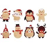 DERAYEE 120 Stück Weihnachten Aufkleber,Etiketten Selbstklebend zum Beschriften,Kraftpapier...