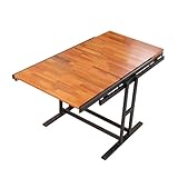 LYUXLCB Ausdehnbarer Esstisch, 2 in 1 Multifunktionsregal, Verformtes Teleskop-Bücherregal,...
