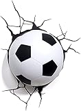 Fußball Wandlampe 3DLightFX kinderlampe Nachtlicht Für Kinder Mit Wandaufkleber