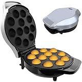 Syntrox Cake Pop Maker | Maschine | Popcakes Maker für 12 Cake Pops, 1200 Watt, Silber,...