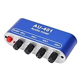 LiebeWH Mini -Audio -Mixer mit 4 Eingängen und 1 Ausgang, Tragbarer Stereo Audio Mischer,...