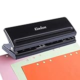 Kiswleon 6 Fach Locher Binder Puncher,Büro Binder Puncher für Verstellbare Abstände Metall Locher...
