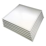 ENOVALITE 6x LED Panel, Deckenleuchte, 62x62cm, 3600lm, 4000K, 36W, inkl. Trafo, Rasterleuchten,...