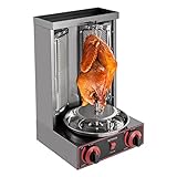 sulckcys 3000W 2 Brenner Gas Vertikaler Broiler Döner Dönergrill, Gas Döner Kebab Maschine,...