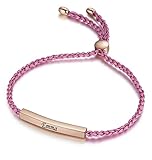 TMT Personalisiertes Armband mit Namen (silber&rosegold) BFF Geschenke Beste Freunde Armband mit...