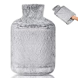 HAOCEE Premium Wärmflasche mit Bezug, [2L] Wärmeflasche Groß Flauschig,Wärmflaschen mit...