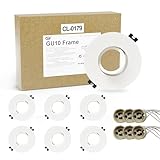 GY 6er Einbaustrahler GU10 Set LED Spot Einbauleuchten Weiß,Runder Einbaurahmen LED Strahler inkl....