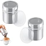 2 Stück Puderzuckerstreuer,Edelstahl Streuer,Staubzuckerstreuer, Puderzuckerstreuer Mit...