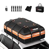 Wisamic Auto Dachbox 595L Faltbare Dachtasche Dachkoffer Aufbewahrungsbox, 1000D wasserdichte...