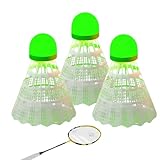 Generisch Badmintonball – 3-teilige Nylon-Federbälle, Die Im Dunkeln Leuchten, Winddicht Und...