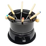 Tassety Mini-Edelstahl-Fondue-Topf-Set, Käse, Schokoladenfondue, 6 Dip-Gabeln und abnehmbarer Topf,...