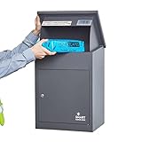 Smart Parcel Box, mittelgroßer Paketbriefkasten mit Paketfach und Briefkasten, sicherer Paketkasten...