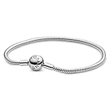 PANDORA Damen-Armband mit Kugelverschluss, glatt 925 Silber 21 cm-590728-21