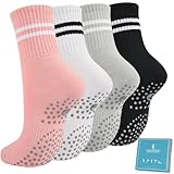 Caldodo Stoppersocken Damen 4Paar Yoga Socken 39-42, Geschenke für Frauen Antirutschsocken...