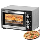 Steinborg® 25 Liter Mini Backofen mit Umluft Pizza Ofen inkl. Backblech und Grillrost Miniofen 60...