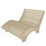 TUGA - Holztech Gartenliege Relaxliege Himmelsliege Ruhe-Vroni (Fichte) 2-teilig stehend Breite...