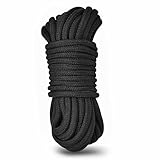 DAGORD Black Polypropylen Seil 10mm Länge 10m Polypropylenseil Outdoor Tauwerk Allzweckseil...