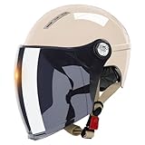 Halbhelme Motorradhelm | Mit Sonnenblende | Für Damen Herren | Jethelm | Für Rennrad, Roller,...