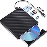 Wbacon 5 In 1 Externes Blu Ray Laufwerk USB 3.0 Type-C Bluray Player Externer Bluray Brenner DVD...