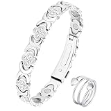 Jeracol Magnetarmband Damen und Magnetringe,Kupfer armband für Damen 99% reines Kupfer