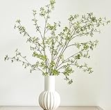 Avoeco Künstliche grüne Stängel, 119,9 cm hoch, künstliche Zweige aus künstlichem Enkianthus...