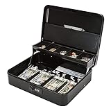 DriSubt Geldkassette, Aufbewahrungsbox für Bargeld, Geldkassette und Geldscheine aus Metall,...