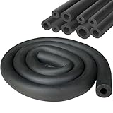 Rohrisolierung Schaumstoff Ø 6mm Rohrdämmung Isolierung Rohr Schwarz für Heizung Sanitär...