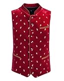 Stockerpoint Calzado Herren Trachtenweste, dunkelrot, 54