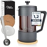 Milu French Press Kaffeebereiter | 350ml, 600ml, 1L | Glas Kaffeepresse, Kaffeezubereiter für...