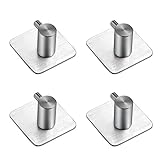 Boodtag 4 Stück Badezimmer Handtuchhaken Selbstklebend Edelstahl Schürze Mäntel Schals Halter...