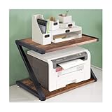 Robuster Druckerständer – 2 Etagen, stabiles Holzregal für Zuhause, Büro, platzsparend
