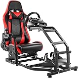 Dardoo Verstellbares Gaming Sim Cockpit mit rotem Sitz Passend für Logitech G29 G920 G923...