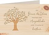 myZirbe Holzkarte - BAUM DES LEBENS - 100% handmade in Österreich - Postkarte, Geschenkkarte,...