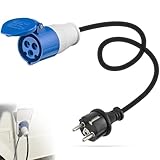 H07RN-F 3G2.5 Camping CEE-Adapterleitung, 230V 16A Schuko Steckdose für Boot, 35cm Wohnmobil...