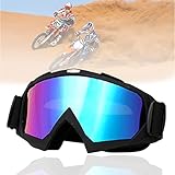 Weploda Hochwertige Motorradbrillen, Crossbrille, Antibeschlag-Uv-Brille Mit Schaumstoffpolsterung,...